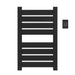 Amba Vega v2337.2 8 Panel Hardwired Towel Warmer Matte Black Front View