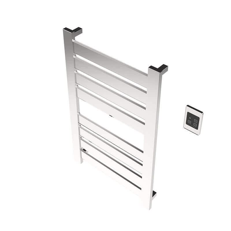 Amba Vega v2337.2 8 Panel Hardwired Towel Warmer Polished Nickel Coner View