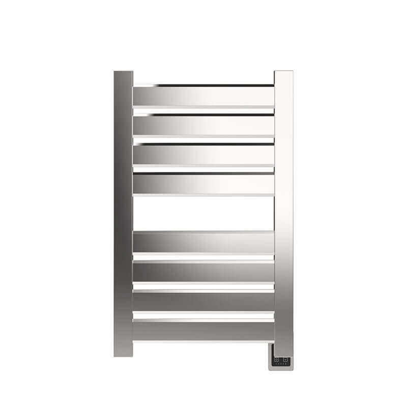 Amba Vega v2337.2 8 Panel Hardwired Towel Warmer Polished Nickel Front View