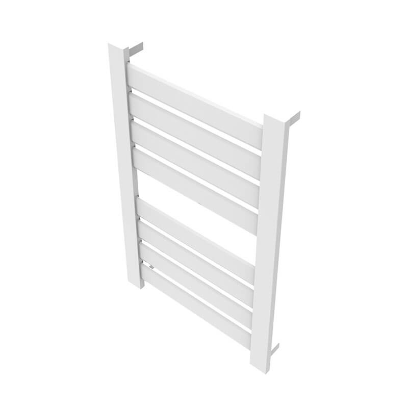 Amba Vega v2337.2 8 Panel Hardwired Towel Warmer White Corner View
