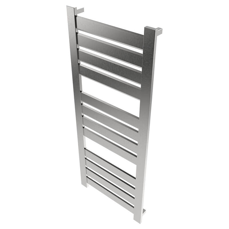 Amba Vega v2356.2 12 Panel Hardwired Towel Warmer Brushed Stainless Side View