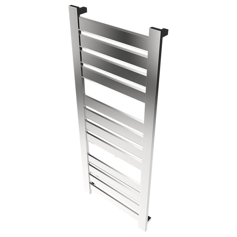 Amba Vega v2356.2 12 Panel Hardwired Towel Warmer Polished Nickel Corner View