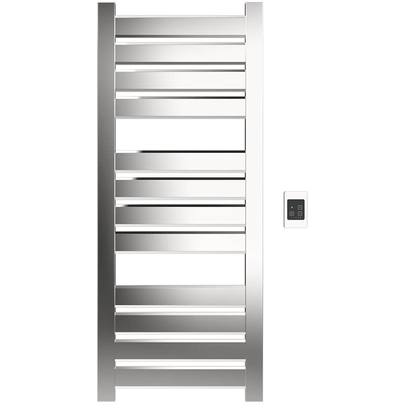 Amba Vega v2356.2 12 Panel Hardwired Towel Warmer Polished Nickel Front View