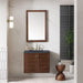 Amberly 30 Inch Single Vanity Mid Century Walnut Front View