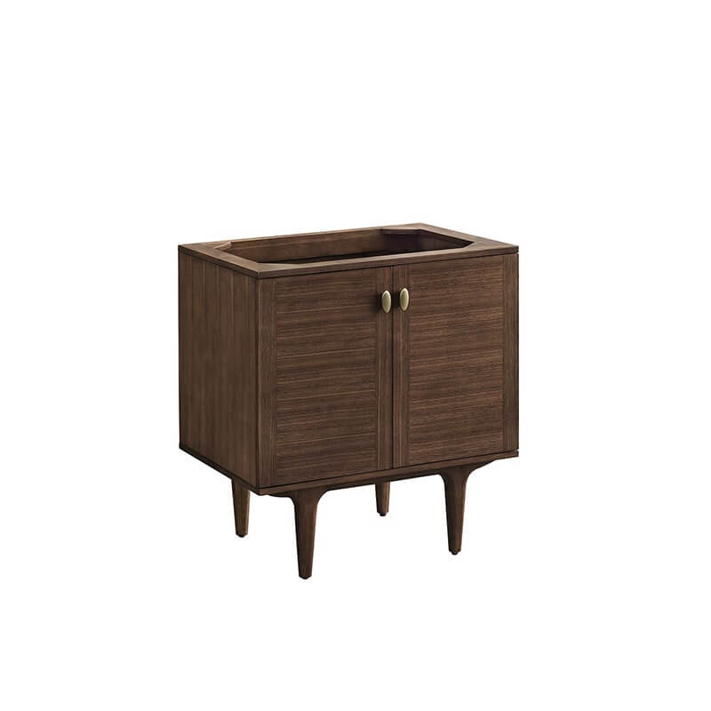 Amberly 30" Single Vanity Mid Century Walnut Cabinet