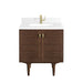 Amberly 30" Single Vanity Mid Century Walnut Front View