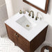 Amberly 30" Single Vanity Mid Century Walnut White Zeus Silestone Top