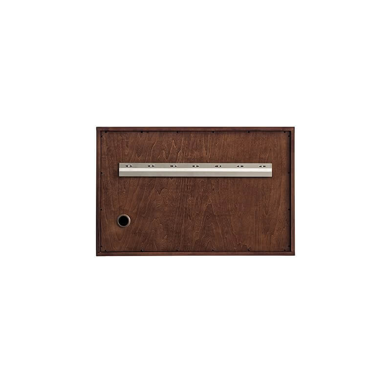 Amberly 36" Single Vanity in Mid Century Walnut Back View Without Base
