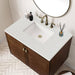 Amberly 36" Single Vanity in Mid Century Walnut With Lime Delight Top