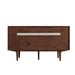 Amberly 60" Single Vanity in Mid Century Walnut Back View With Stand
