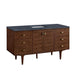 Amberly 60" Single Vanity in Mid Century Walnut With Charcoal Soapstone Top