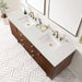 Amberly 72" Double Vanity in Mid Century Walnut With Lime Delight Top