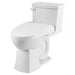 american standard advanced clean 1.0 electric spalet bidet seat front side view facing left with toilet