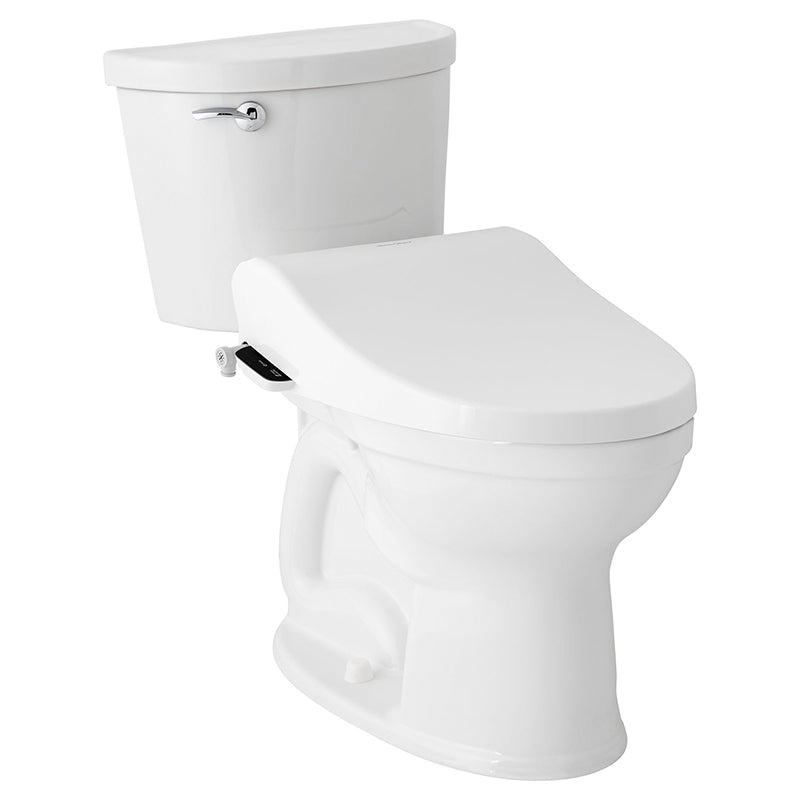 american standard advanced clean 2.5 electric spalet bidet seat corner view with toilet