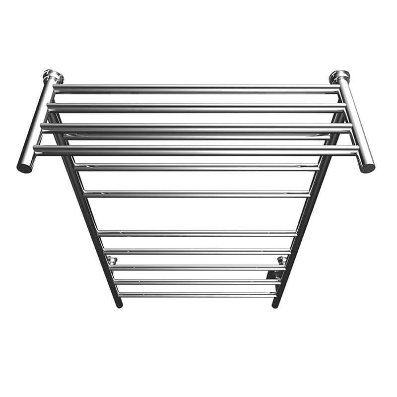 Angle 24" x 40" Towel Warmer in Chrome Hardwired Top View