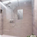 Aqua Fog Free Mirror Corner View Bathroom Set Up