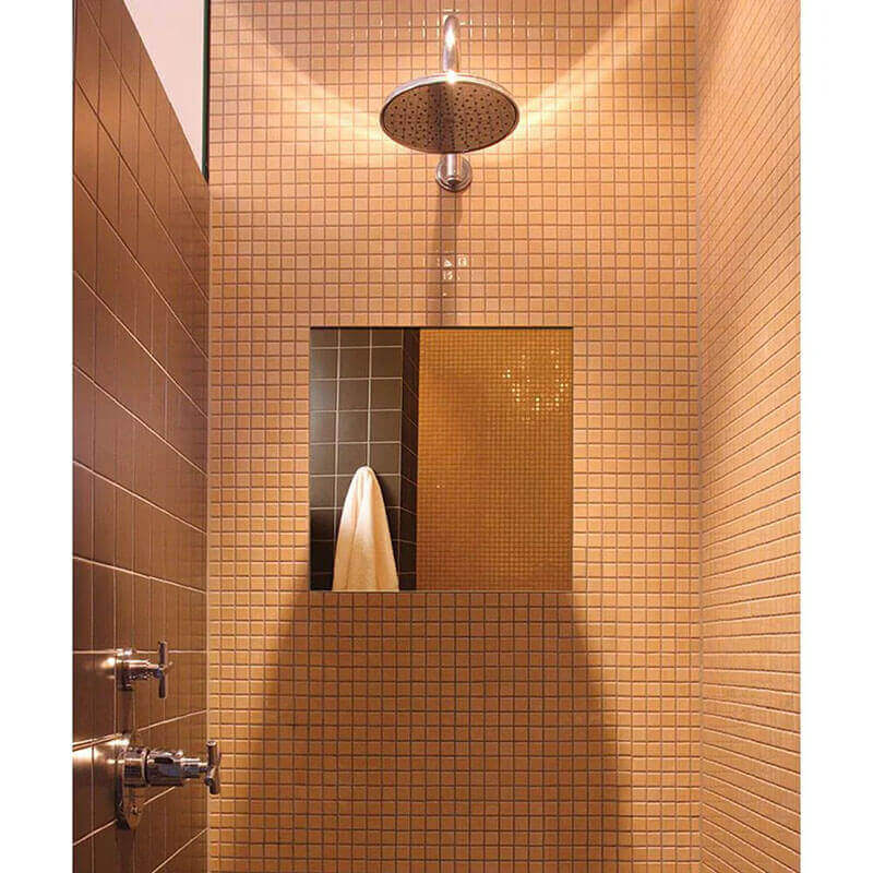 Aqua Fog Free Mirror Front View Bathroom Set Up