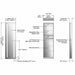 Ascension Lighted Wardrobe Cabinet Technical Drawings