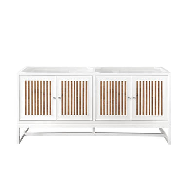 Athens 72" Double Vanity Glossy White Front View