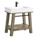 Auburn 31.5 Inches Single Vanity Weathered Timber Side Full View