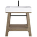 Auburn 31.5" Single Vanity Weathered Timber Front View in White Background