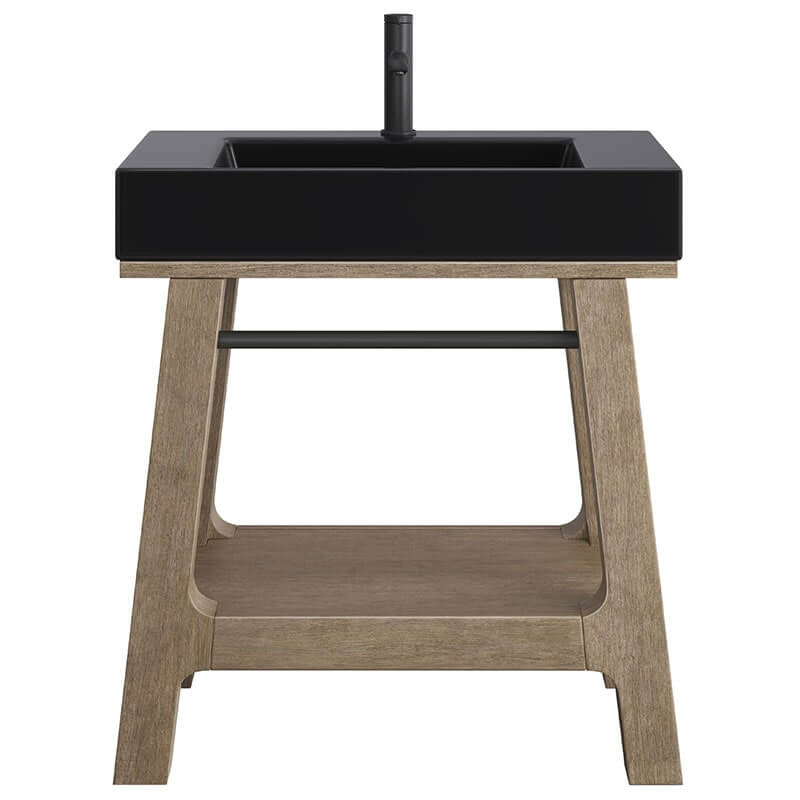 Auburn 31.5" Single Vanity Weathered Timber Full View