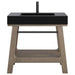 Auburn 36 Inches Single Vanity Weathered Timber Full View in White Background