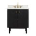 Avanity Adele 30 Single Sink Bathroom Vanity Black Oak in Calacatta Quartz Front View
