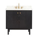 Avanity Adele 36 Single Sink Bathroom Vanity Black Oak in Calacatta Quartz Front View