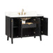 Avanity Adele 48 Single Sink Bathroom Vanity Black Oak in Calacatta Quartz Corner View