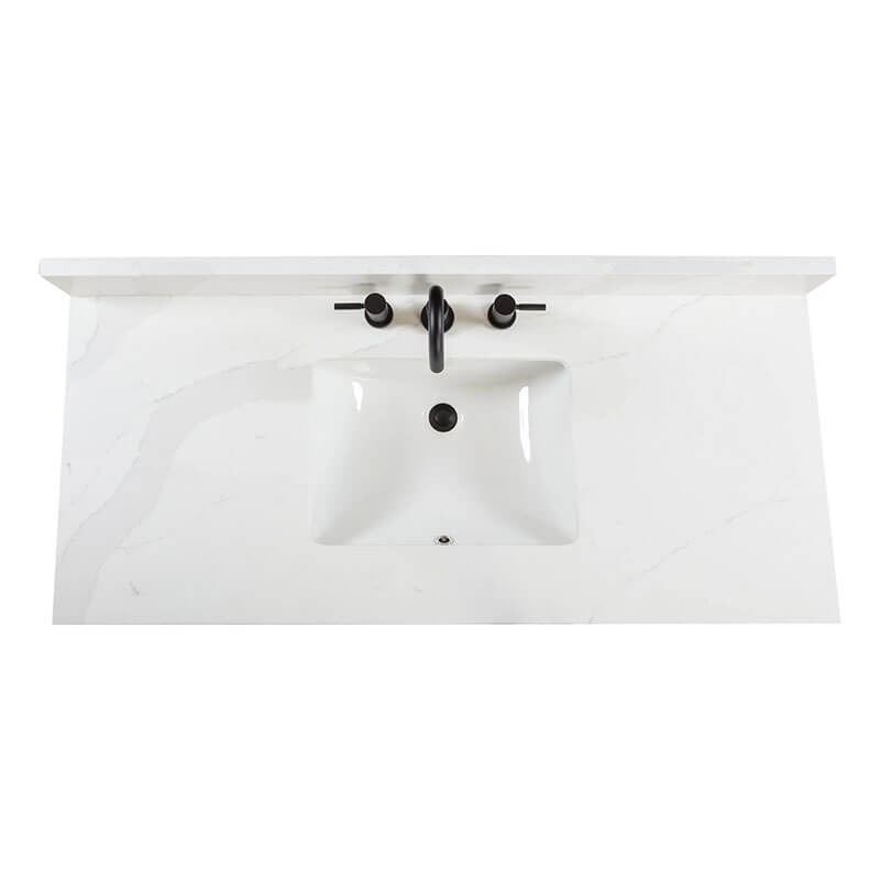 Avanity Adele 48 Single Sink Bathroom Vanity Natural Oak in Calacatta Quartz