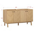 Avanity Adele 60 Double Sink Bathroom Vanity Natural Oak Cabinet Only Corner View