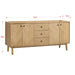 Avanity Adele 72 Double Sink Bathroom Vanity Natural Oak Cabinet Only Corner View