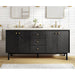 Avanity Adele 72 inch Double Sink Bathroom Vanity Black Oak in Black Oak Front View