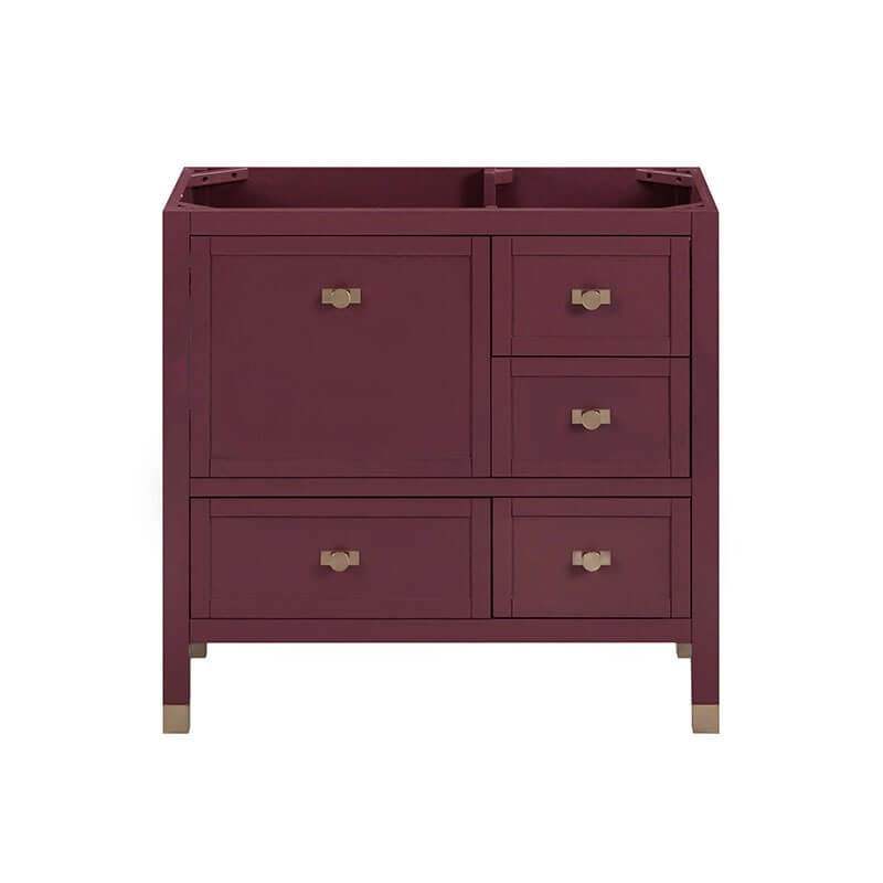 Avanity Alana 36 Inch Single Vanity Burgundy Red Cabinet Only Cabinet