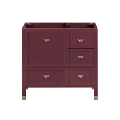 Avanity Alana 36 Inch Single Vanity Burgundy Red Cabinet Only Cabinet