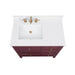 Avanity Alana 36 Single Vanity Burgundy Red in White Engineered Stone