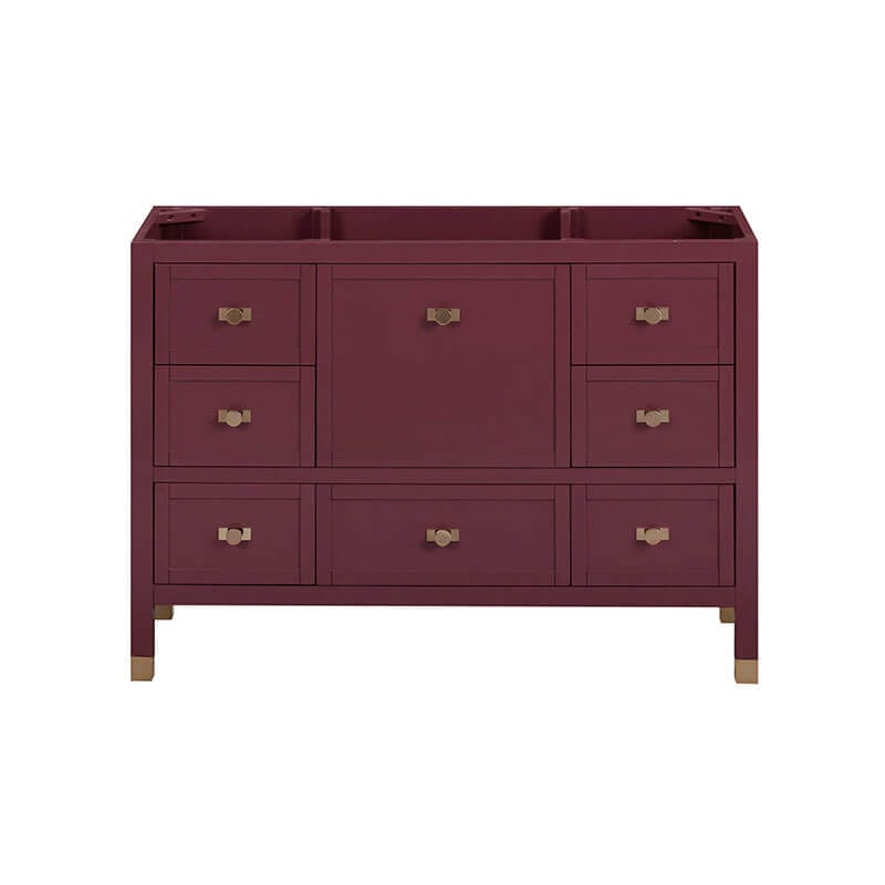 Avanity Alana 48 Inch Single Vanity Burgundy Red Cabinet Only