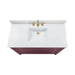 Avanity Alana 48 Single Vanity Burgundy Red in White Engineered Stone