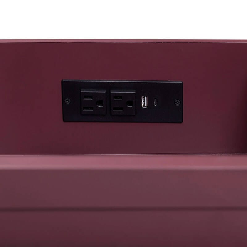 Avanity Alana 60 Double Vanity Burgundy Red Cabinet Only USB Port