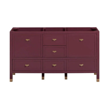 Avanity Alana 60 inch Double Vanity Burgundy Red Cabinet Only