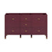Avanity Alana 60 inch Double Vanity Burgundy Red Cabinet Only