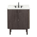 Avanity Blakely 30 Single Sink Bathroom Vanity Brown Oak in Calacatta Quartz Front View