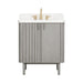 Avanity Blakely 30 Single Sink Bathroom Vanity Gray Oak in Calacatta Quartz Front View