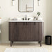 Avanity Blakely 48 inch Single Sink Bathroom Vanity Brown Oak in Calacatta Quartz Front View