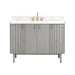 Avanity Blakely 48 Single Sink Bathroom Vanity Gray Oak in Calacatta Quartz Front View