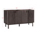 Avanity Blakely 60 Double Sink Bathroom Vanity Brown Oak Cabinet Only Corner View