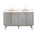 Avanity Blakely 60 Double Sink Bathroom Vanity Gray Oak in Calacatta Quartz Front View