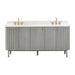 Avanity Blakely 72 Double Sink Bathroom Vanity Gray Oak in Calacatta Quartz