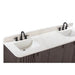 Avanity Blakely 72 inch Double Sink Bathroom Vanity Brown Oak in Calacatta Quartz
